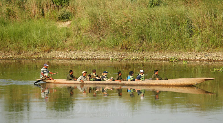 canoeing in rapti river, canoe ride, chitwan national park
